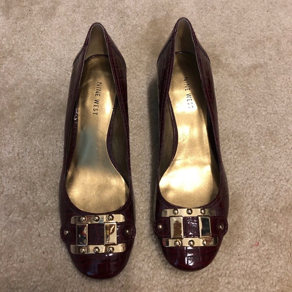 Nine West Burgundy Dress Shoe - Picture 1 of 8